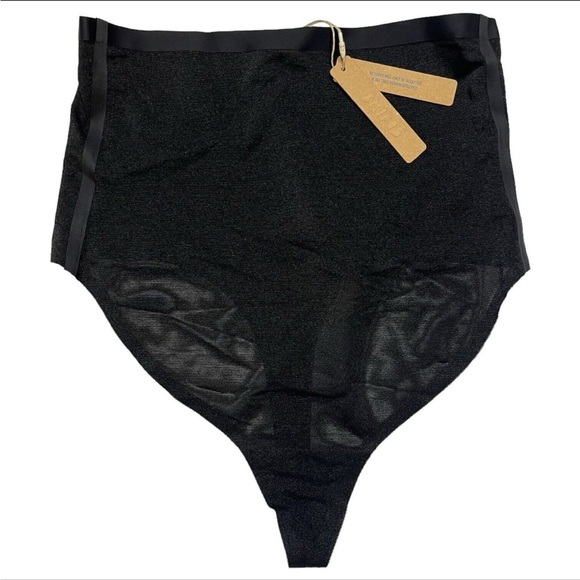 Skims Womens Sheer NWT 
Sculpt High Waisted Thong Light Shapewear Onyx Size XS - Picture 1 of 4